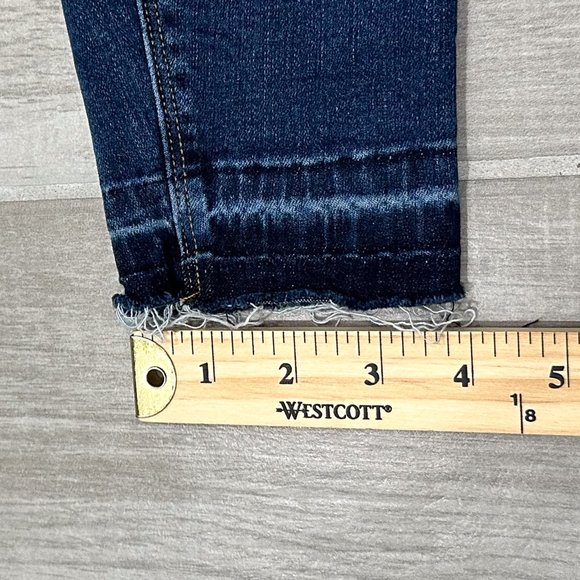 Spanx Distressed Ankle Skinny Jeans in Medium Wash Denim Women’s Size M - Picture 14 of 15